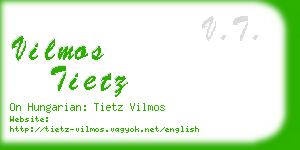 vilmos tietz business card